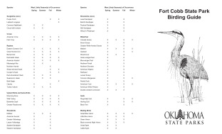 View Fort Cobb Birding Guide